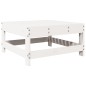 vidaXL Juego de muebles de jardín 7 pzas madera maciza de pino blanco vidaXL Juego de muebles de jardín 7 pzas madera maciza de pino blanco