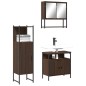vidaXL Set de muebles baño 3 pzas madera contrachapada roble marrón vidaXL Set de muebles baño 3 pzas madera contrachapada roble marrón
