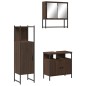 vidaXL Set de muebles baño 3 pzas madera contrachapada roble marrón vidaXL Set de muebles baño 3 pzas madera contrachapada roble marrón