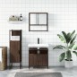vidaXL Set de muebles baño 3 pzas madera contrachapada roble marrón vidaXL Set de muebles baño 3 pzas madera contrachapada roble marrón