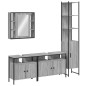 vidaXL Set de armario de baño 4 pzas madera contrachapada gris sonoma vidaXL Set de armario de baño 4 pzas madera contrachapada gris sonoma