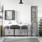 vidaXL Set de armario de baño 4 pzas madera contrachapada gris sonoma vidaXL Set de armario de baño 4 pzas madera contrachapada gris sonoma