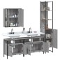 vidaXL Set de armario de baño 4 pzas madera contrachapada gris sonoma vidaXL Set de armario de baño 4 pzas madera contrachapada gris sonoma