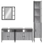 vidaXL Set de armario de baño 4 pzas madera contrachapada gris sonoma vidaXL Set de armario de baño 4 pzas madera contrachapada gris sonoma