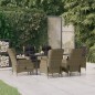 vidaXL Juego de comedor para jardín 7 piezas ratán sintético marrón vidaXL Juego de comedor para jardín 7 piezas ratán sintético marrón