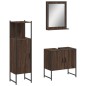 vidaXL Set de muebles de baño 3 pzas madera contrachapada roble marrón vidaXL Set de muebles de baño 3 pzas madera contrachapada roble marrón