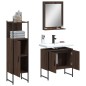 vidaXL Set de muebles de baño 3 pzas madera contrachapada roble marrón vidaXL Set de muebles de baño 3 pzas madera contrachapada roble marrón