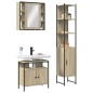 vidaXL Set de muebles de baño 3 pzas madera contrachapada roble sonoma vidaXL Set de muebles de baño 3 pzas madera contrachapada roble sonoma