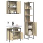 vidaXL Set de muebles de baño 3 pzas madera contrachapada roble sonoma vidaXL Set de muebles de baño 3 pzas madera contrachapada roble sonoma