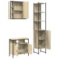 vidaXL Set de muebles de baño 3 pzas madera contrachapada roble sonoma vidaXL Set de muebles de baño 3 pzas madera contrachapada roble sonoma