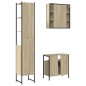 vidaXL Set de muebles de baño 3 pzas madera contrachapada roble sonoma vidaXL Set de muebles de baño 3 pzas madera contrachapada roble sonoma