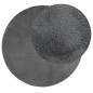 vidaXL Alfombra de pelo corto OVIEDO gris antracita Ø 100 cm