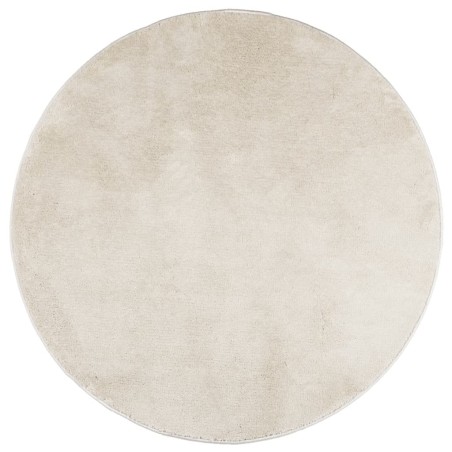 vidaXL Alfombra de pelo corto OVIEDO beige Ø 120 cm