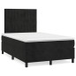 vidaXL Cama box spring con colchón y LED terciopelo negro 120x190 cm vidaXL Cama box spring con colchón y LED terciopelo negro 120x190 cm