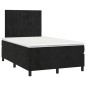 vidaXL Cama box spring con colchón y LED terciopelo negro 120x190 cm vidaXL Cama box spring con colchón y LED terciopelo negro 120x190 cm