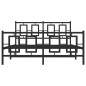 vidaXL Estructura de cama cabecero y estribo metal negro 140x200 cm vidaXL Estructura de cama cabecero y estribo metal negro 140x200 cm