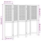 vidaXL Biombo separador de 5 paneles madera maciza Paulownia blanco
