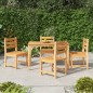 vidaXL Juego de comedor para jardín 5 piezas madera maciza de teca vidaXL Juego de comedor para jardín 5 piezas madera maciza de teca
