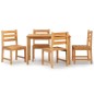 vidaXL Juego de comedor para jardín 5 piezas madera maciza de teca vidaXL Juego de comedor para jardín 5 piezas madera maciza de teca