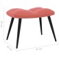 vidaXL Silla de relajación con reposapiés terciopelo rosa vidaXL Silla de relajación con reposapiés terciopelo rosa
