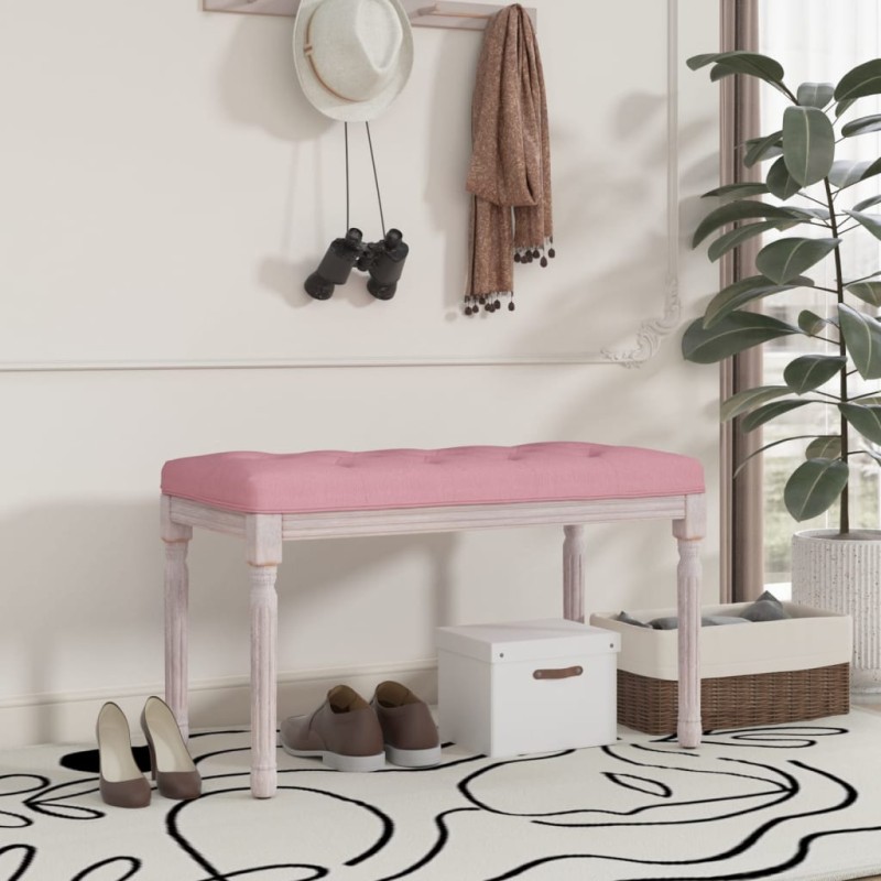 vidaXL Banco de terciopelo rosa 80x40x49 cm vidaXL Banco de terciopelo rosa 80x40x49 cm