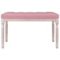 vidaXL Banco de terciopelo rosa 80x40x49 cm vidaXL Banco de terciopelo rosa 80x40x49 cm