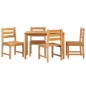 vidaXL Juego de comedor para jardín 5 piezas madera maciza de teca vidaXL Juego de comedor para jardín 5 piezas madera maciza de teca