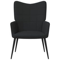 vidaXL Silla de relajación de tela negro