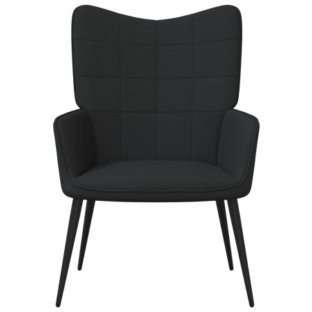 vidaXL Silla de relajación de tela negro