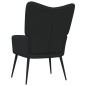 vidaXL Silla de relajación de tela negro vidaXL Silla de relajación de tela negro