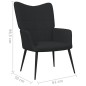 vidaXL Silla de relajación de tela negro vidaXL Silla de relajación de tela negro