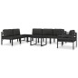 vidaXL Sofá modular central con cojines aluminio antracita vidaXL Sofá modular central con cojines aluminio antracita