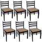vidaXL Sillas de comedor 6 unidades madera maciza y terciopelo marrón vidaXL Sillas de comedor 6 unidades madera maciza y terciopelo marrón