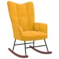 vidaXL Silla mecedora de terciopelo amarillo mostaza