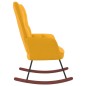vidaXL Silla mecedora de terciopelo amarillo mostaza