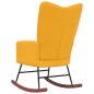 vidaXL Silla mecedora de terciopelo amarillo mostaza