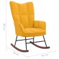 vidaXL Silla mecedora de terciopelo amarillo mostaza
