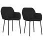 vidaXL Sillas de comedor 2 unidades terciopelo negro vidaXL Sillas de comedor 2 unidades terciopelo negro