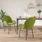 vidaXL Sillas de comedor 2 unidades terciopelo verde claro vidaXL Sillas de comedor 2 unidades terciopelo verde claro