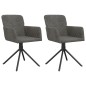 vidaXL Sillas de comedor giratorias 2 unidades terciopelo gris oscuro vidaXL Sillas de comedor giratorias 2 unidades terciopelo gris oscuro