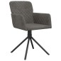 vidaXL Sillas de comedor giratorias 2 unidades terciopelo gris oscuro vidaXL Sillas de comedor giratorias 2 unidades terciopelo gris oscuro