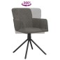 vidaXL Sillas de comedor giratorias 2 unidades terciopelo gris oscuro vidaXL Sillas de comedor giratorias 2 unidades terciopelo gris oscuro