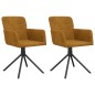 vidaXL Sillas de comedor giratorias 2 unidades terciopelo marrón vidaXL Sillas de comedor giratorias 2 unidades terciopelo marrón