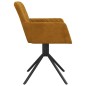 vidaXL Sillas de comedor giratorias 2 unidades terciopelo marrón vidaXL Sillas de comedor giratorias 2 unidades terciopelo marrón
