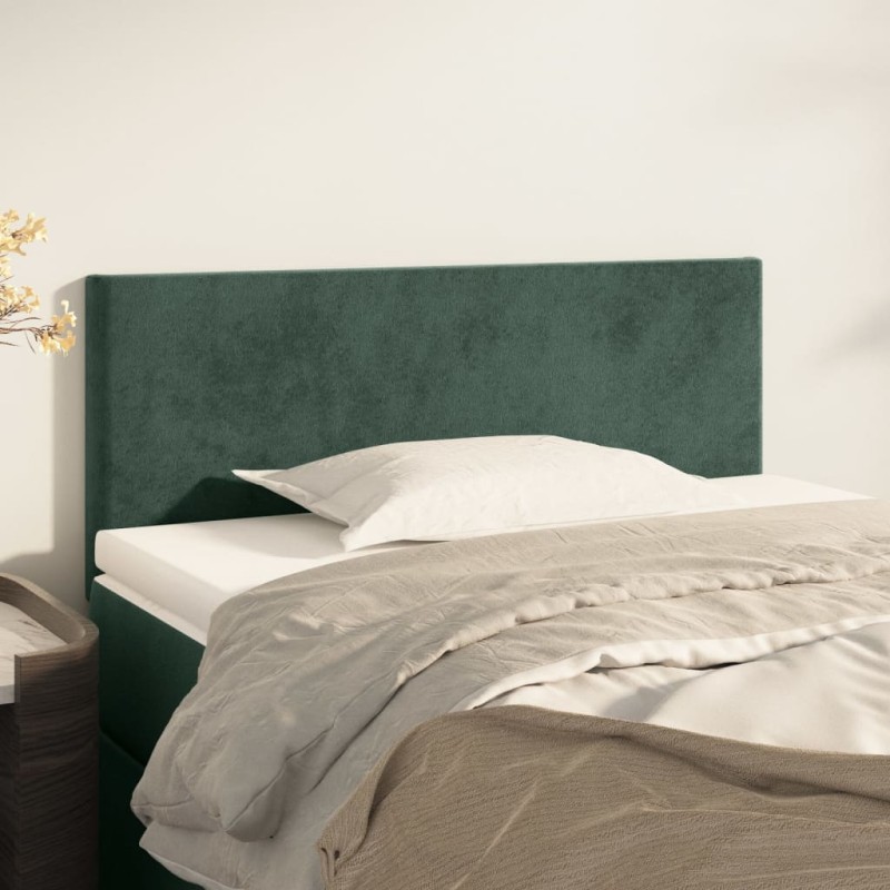vidaXL Cabecero de terciopelo verde oscuro 100x5x78/88 cm vidaXL Cabecero de terciopelo verde oscuro 100x5x78/88 cm