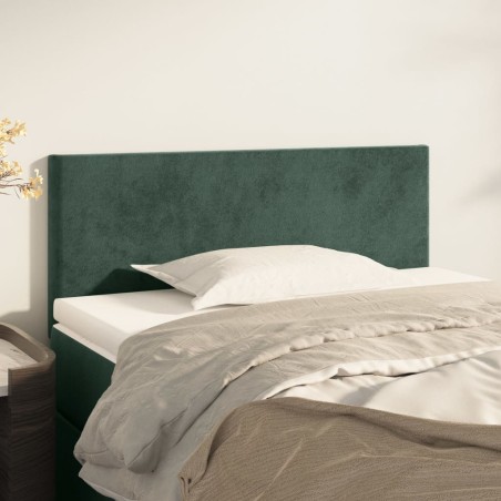 vidaXL Cabecero de terciopelo verde oscuro 100x5x78/88 cm