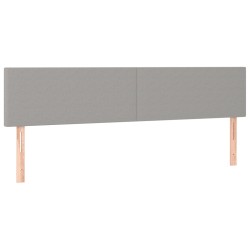 vidaXL Cabeceros 2 unidades de tela gris claro 90x5x78/88 cm