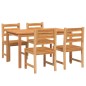 vidaXL Juego de comedor para jardín 5 piezas madera maciza de teca vidaXL Juego de comedor para jardín 5 piezas madera maciza de teca