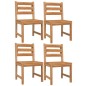 vidaXL Juego de comedor para jardín 5 piezas madera maciza de teca vidaXL Juego de comedor para jardín 5 piezas madera maciza de teca