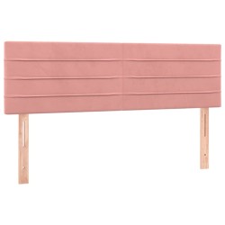 vidaXL Cabeceros 2 unidades terciopelo rosa 72x5x78/88 cm